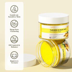 Brand New Kojic Acid & Turmeric Cleansing Pads – 50 Count Face Exfoliating Pads